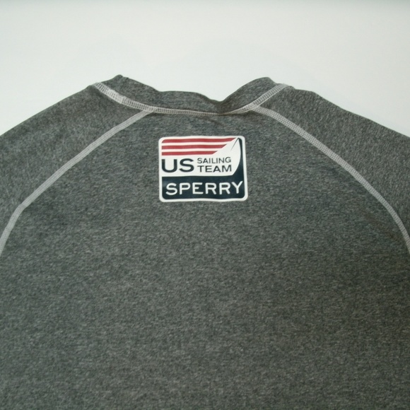 Sperry T-Shirt USA Sailing Team Gray Red Short Sleeve Size Small Olympics - Picture 7 of 8